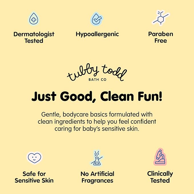 TUBBY TODD Sweet Cheeks Diaper Paste & Spatula - Diaper Rash Cream with 14% Zinc Oxide - Hypoallergenic - For Soothing and Protecting Sensitive Skin - 2 Pack, 4oz & 7.9oz