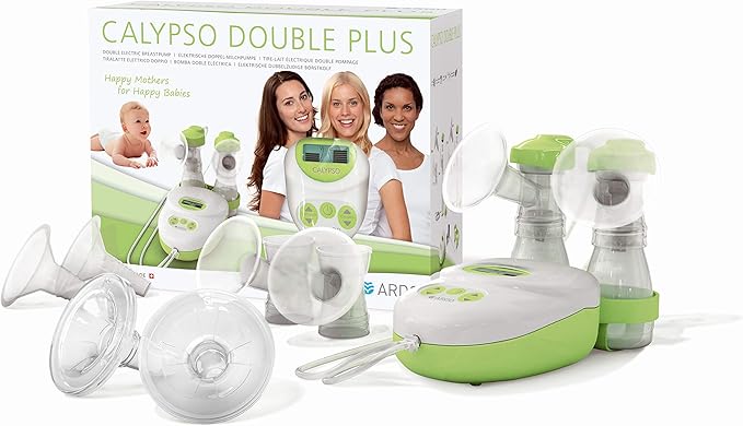 Ardo Calypso Double Plus Electric Breast Pump Set – Quiet, Swiss Made Breast Pump with 64 Settings – Closed System Hospital Grade Breastfeeding Pump with Bottles, Breast Shells & Essentials Included
