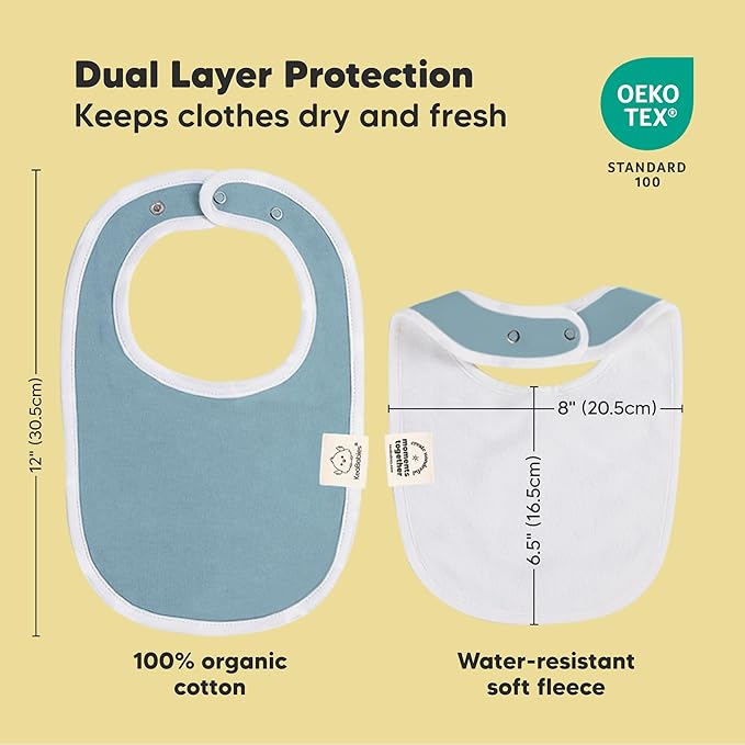 8-Pack Organic Baby Bibs for Boys, Girls - Soft Cotton Drooling and Teething Bibs for Baby Girl & Boy, Extra Absorbent, Easy to Clean & Put On for Toddler, Newborn, Infant 0-24 Months (Spring)
