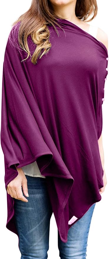 Byrd & Blume Maternity Nursing Cover Breathable Lightweight Breastfeeding Cover Wrap Shawl Scarf Poncho Full 360