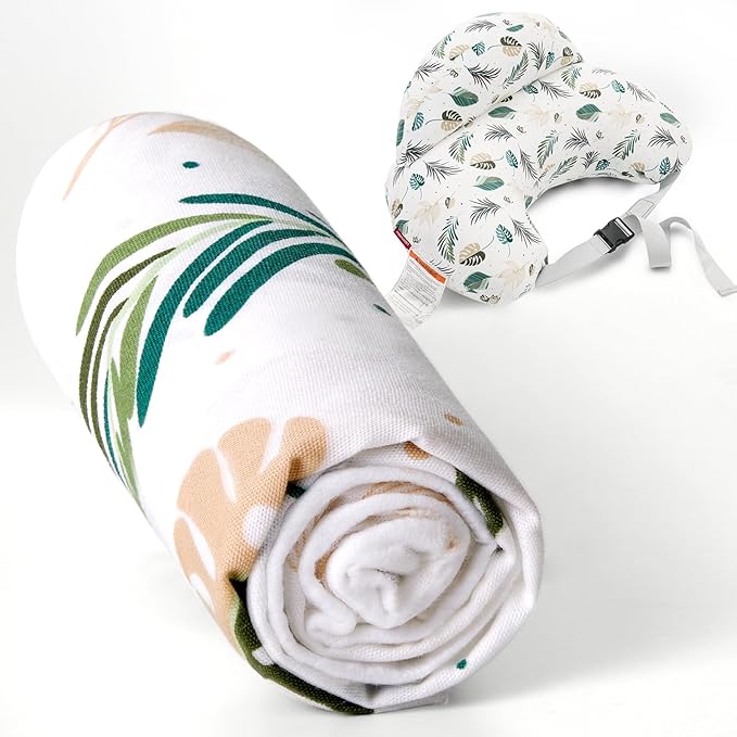 Momcozy Nursing Pillow Cover for Original Pillow- Pioneering Safety Fence - Plus Size Breastfeeding Pillow for Ergonomic Comfort & Support-Easier and Healthier Nursing, Cotton Cover Only