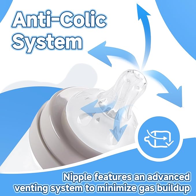 4 Pack Bottle Nipples Compatible with Mam Bottle, Soft Silicone Nipples for Bottle, Fit for MAM Bottles, Medium Flow, 3+ Months