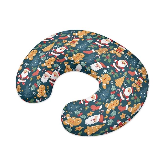 Merry Christmas Baby Breastfeeding Pillow Cover Nursing Cover for Newborn Girls Boys Super Soft and Comfortable for Home, 1 Pack