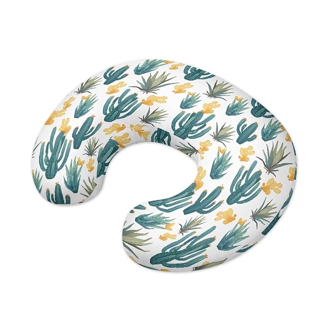 Jeiento Cactus Nursing Pillow Case Stretchy Comfortable Covers for Breastfeeding Pillow Machine Washable and Easy to Install Nursing Covers