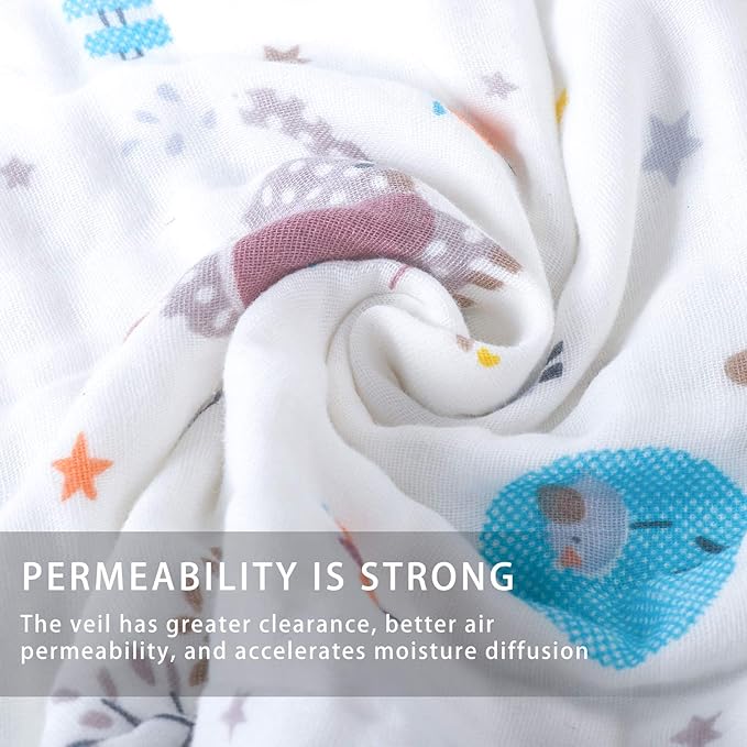 Muslin Burp Cloths Cotton Burping Cloth 20'' X 10'' Pack of 6,Baby Spit Up Cloths for Newborn,Absorbent,Soft,Breathable Large,Premium 6-layer Construction,Unisex,for Boys and Girls(Colorful)