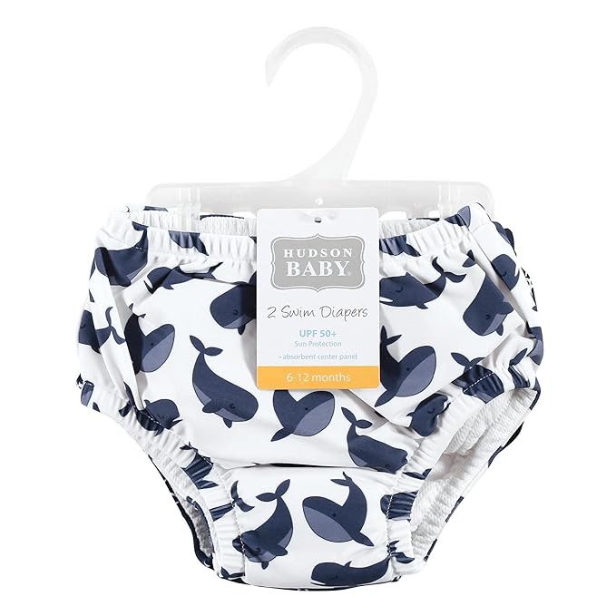 Hudson Baby Unisex Baby Swim Diapers, Whale Anchor, 18-24 Months