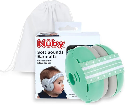 Nuby Soft Sounds Noise-Canceling Earmuffs with Travel Case