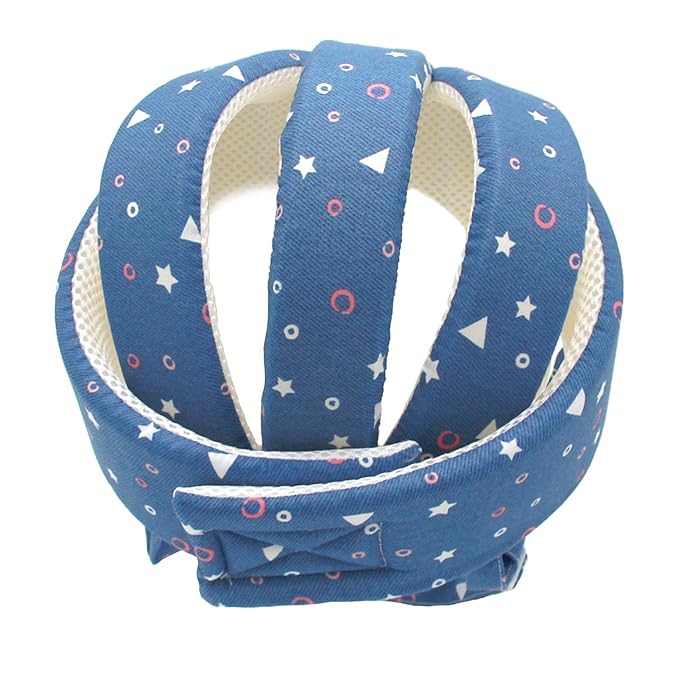 Baby Helmet Toddler Children Headguard Infant Head Cushion Protective Harnesses Cap Soft Adjustable Kid Hat Head Protector (Starry Blue)