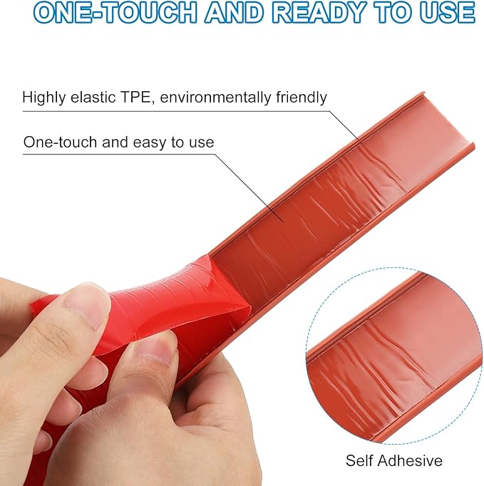 PATIKIL TPE U-Shape Edge Banding, 9/16 Inch x 9.8ft Self Adhesive Flexible Veneer Edging Trim Furniture Edge Protector for Shelf Cabinet Table Repair Restoration, Black
