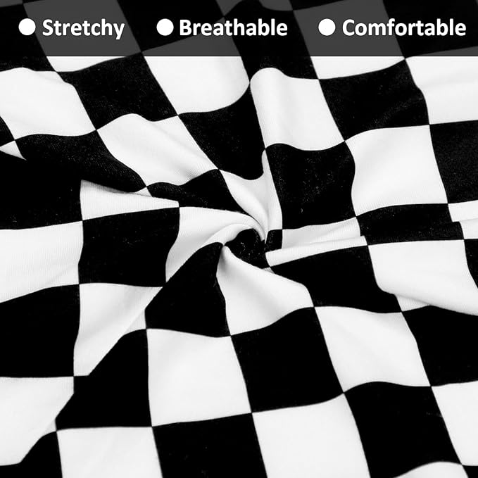 DILIMI Nursing Pillow Cover, Stretchy Removable Case for Breastfeeding Pillows, Ultra Soft Comfortable Slipcover for Baby Girl and Boy, Black Checkerboard
