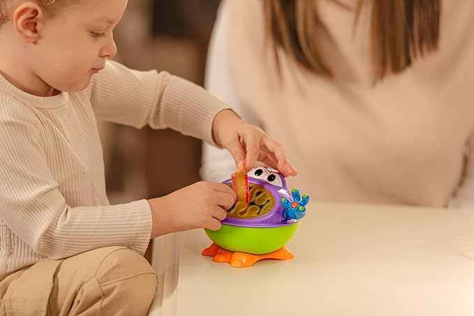 Nuby 3-D Monster Toddler Snack Containers - Spill-Proof Snack Cups for Toddlers with Soft Silicone Flaps - BPA-Free, Dishwasher-Safe