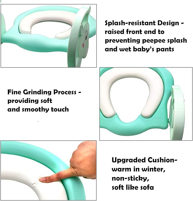 Giffgaff Potty Training Toilet Ladder Seat With Upgraded Cushion Step Stool Ladder Toilet Trainer for Baby Toddler Kids Children In Blue