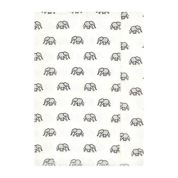 Hudson Baby Unisex Baby Cotton Flannel Burp Cloths, Going On Safari 7-Pack, One Size