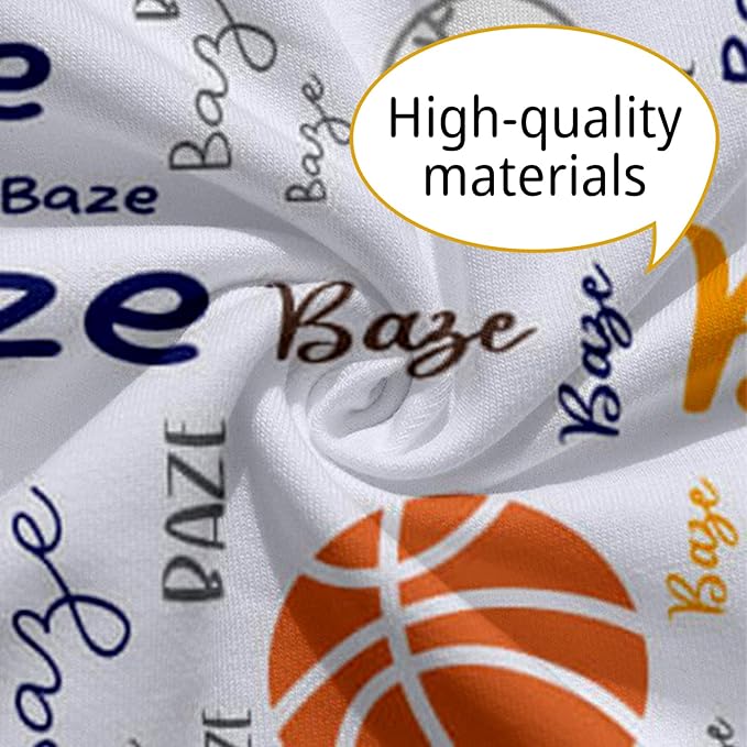 Baby Nursing Pillow Cover - Personalized Name Multiball Theme Breastfeeding U-Shaped for Bottle Feeding, Ultra Soft Comfortable Breastfeeding Pillow Cover for Infant Baby Boys and Girls