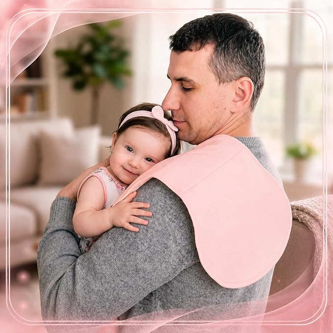 Boao 4 Pcs Mallard Duck Baby Burp Cloths Duck Hunting Soft Plush Newborn Spit up Rags Mallard Burp Cotton Cloths Rag for Boy Girl Newborn Infant Gifts Nursery Decor 18.9 x 9.06 Inch (Butterfly,Pink)