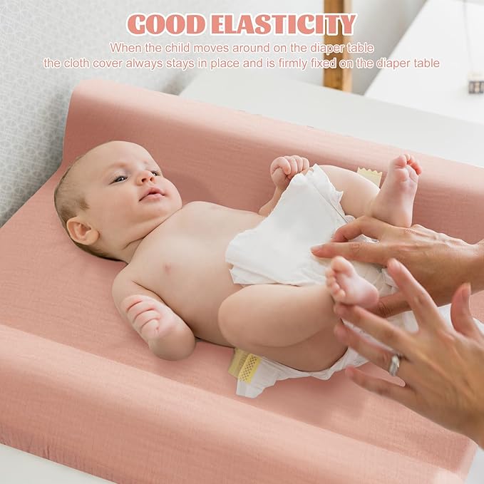 2 Pcs Changing Pad Cover, Soft Changing Pad Sheets, Changing Table Pad Cover, Cotton Fitted Diaper Changing Table Cover Set, Baby Diaper Change Table Pad Covers, 32x16x3.15in (Style 1)