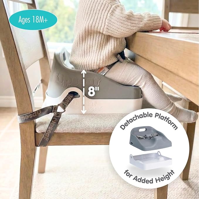 Upseat Boost - The Original Ergonomic Toddler Booster Seat for Dining Table, Developed with Physical Therapists to Encourage Posture, Adjustable Height, Easy to Wipe Clean, and Travel-Friendly