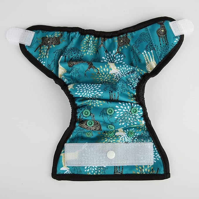Newborn Diaper Cover with Snap and Loop, PUL Material, 1 Count