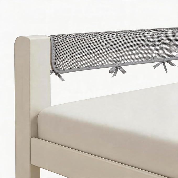 Toddlers' Bed Rail Protecter,Easy InstallEnhanced Safety Mostly Fit (4PC-Gray)