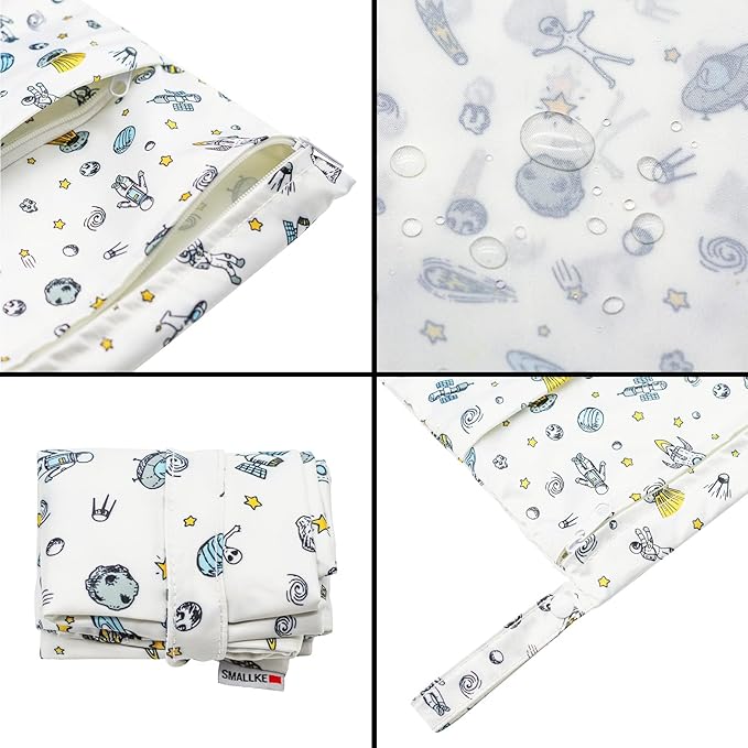 Wet Bag,2 pcs Baby Wet Dry Cloth Diaper Bags,Washable, Reusable for Travel, Stroller, Pool,Beach, Wet Swimsuits,Dirty Gym Clothes, Toiletries, Toys,Mommy Bag (Color 25)