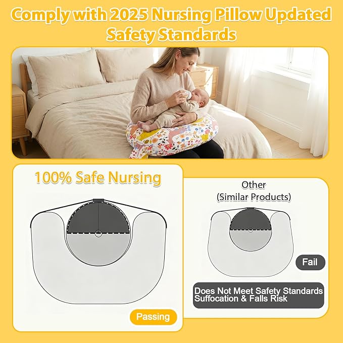 x-vesolje Plus Size Nursing Pillow Wider Support, Breastfeeding Pillow with Adjustable Strap Fit All Body Type, Ergonomic Breast Feeding Pillow, Baby Feeding Pillow for Mom- Max Size (Jungle)