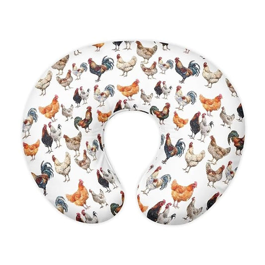 Nursing Pillow Cover with Zipper Covers Roosters Soft Breastfeeding Cover for Nursing Pillow Unisex Nursing Pillow Slipcovers Machine Wash & Quick Dry