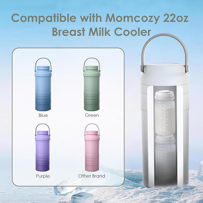 2PCS Breastmilk Storage Bottle for Momcozy 22oz Breast Milk Cooler, Wide Neck Breastmilk Collection Compatible with Spectra S1/S2/9 Plus/SG/Motif Luna, Certain Philips Avent Nipples, 10oz/300ml