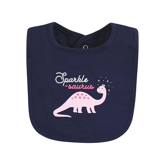 Hudson Baby Unisex Baby Cotton Bibs, Cute-A-Saurus, One Size