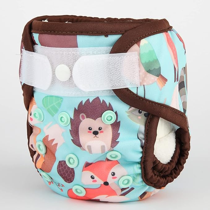 Newborn Diaper Cover with Snap and Washing Tab - PUL Material - 1 Count