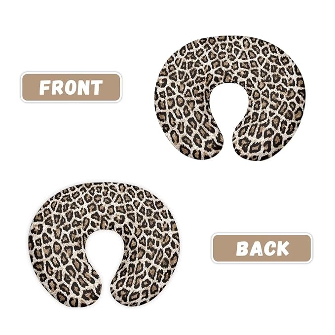 Leopard Nursing Pillow Cover Fits The Original Support Pillow for Breastfeeding and Bottle Feeding Leopard Breastfeeding Pillow Slipcover for Baby Boys & Girls