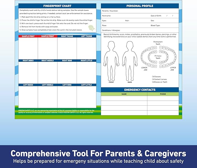 Who-I-Am Child ID Kits with Fingerprint & DNA Samples (5 Pack)