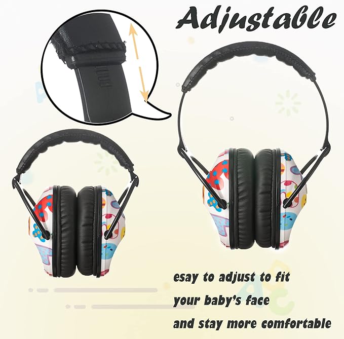 Kids Hearing Protection,25dB NRR Noise Reduction,Sound Proof for Kids,Toddler,Safety Earmuffs for Concert,Airplane,Autism,Monster Jam,Travel,School- Letter