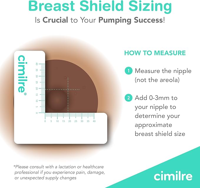 24MM Breast Shields, Spare & Replacement Breast Shields for The Cimilre Breast Pump, Comfortable Breast Pump Parts for Nursing Moms, 24MM Shields (Set of 2)