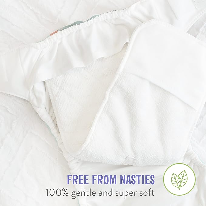Bambino Mio, Miosolo Classic All-in-One Reusable Cloth Diaper, Adjustable Size, Eco Chemical Free Diaper, Marshmallow