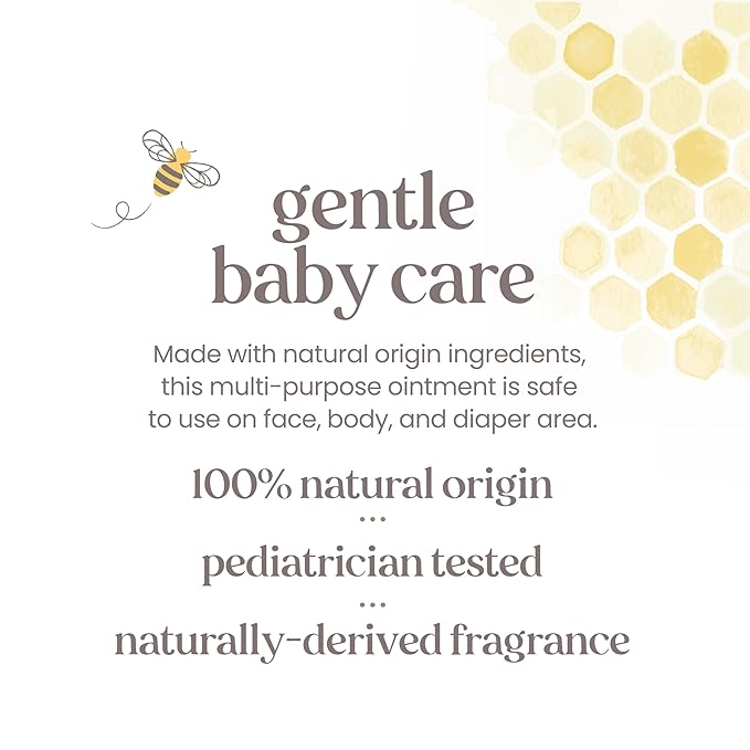 Burt's Bees Baby 100% Natural Origin Multipurpose Healing Ointment, Face & Body Baby Ointment – 7.5 Ounce Tub (Pack of 2)