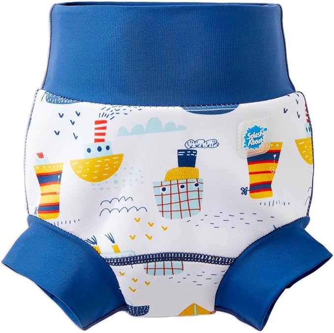 Splash About Happy Nappy Reusable Swim Diaper, Tug Boats, 3-4 Years