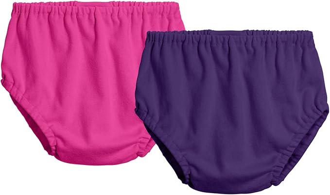 City Threads Cotton Diaper Covers for Girls and Boys 2-Pack, Made in USA Baby Bloomers, Wear Over Disposable and Cloth