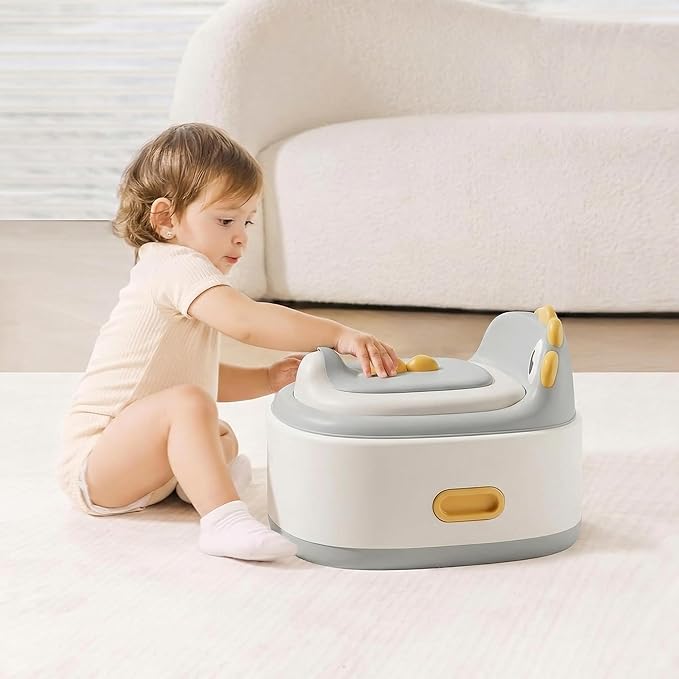 Toddler Potty Toilet for Baby 3-in-1 Training Seat, Potty Chair for kids Portable Removable Seat with Sturdy Step Stool, Splash Guard & Comfortable Backrest, Bowl Easy to Clean