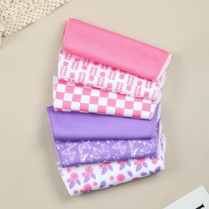 Baby Burp Cloths &Baby B.ibs 2-in-1 Design 3 Layers Thicken Cotton Absorbent and Soft Spit Up Burping Rags Set for Newborn (Multicolor-02)