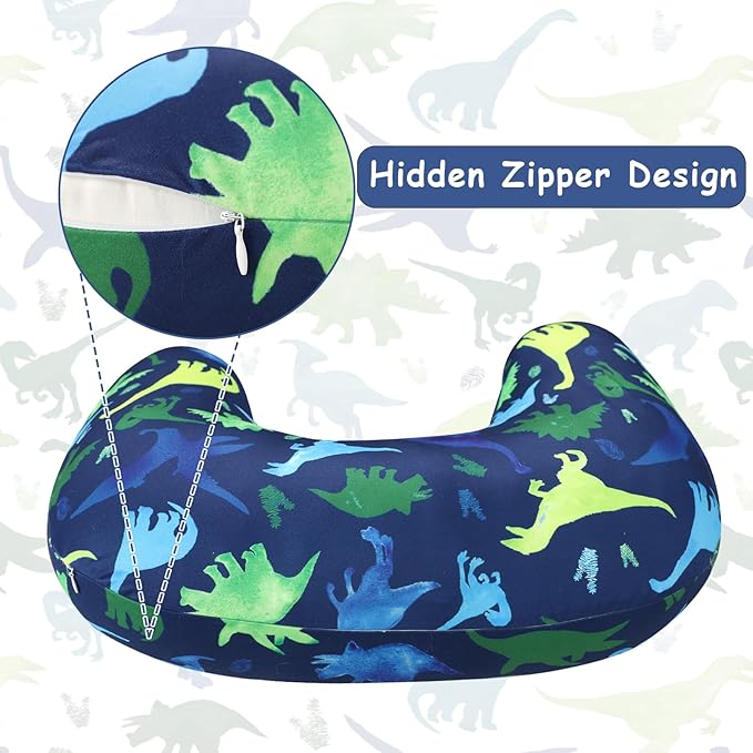 TANOFAR New Nursing Pillow Cover, Stretchy Minky Removable Nursing Cover for Breastfeeding Pillows, Ultra Soft Comfortable Slipcover for Baby Girl and Boy, Blue Dinosaur