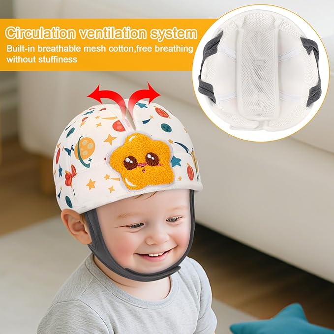 Accmor Baby Head Protector, Toddler Helmet for Crawling Walking, Cute Infant Headguard Soft Baby Helmets for Safety Cushion Anti-Collision, Lightweight Breathable Protective Caps for 6m-24m Girls Boys