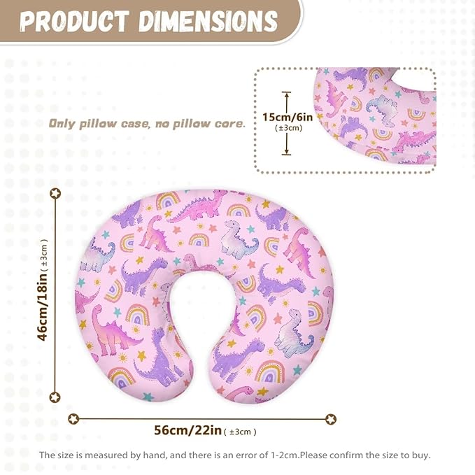 Rainbow Unicorn Nursing Pillow Slipcover Covers Soft Comfortable Pillowcase for Nursing Pillow Stretchy Replaceable Feeding Pillow Slipcover Washable