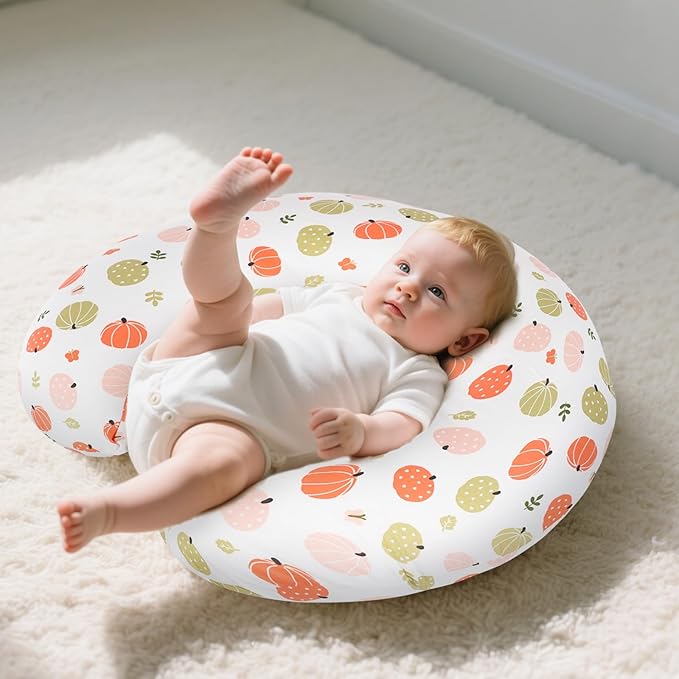 x-vesolje Baby Nursing Pillow for Breastfeeding, Adjustable Breastfeeding Pillow for Bottle Feeding, Nursing Support Pillow for Mom and Baby Healthier Nursing, Removable Cover- Pumpkin