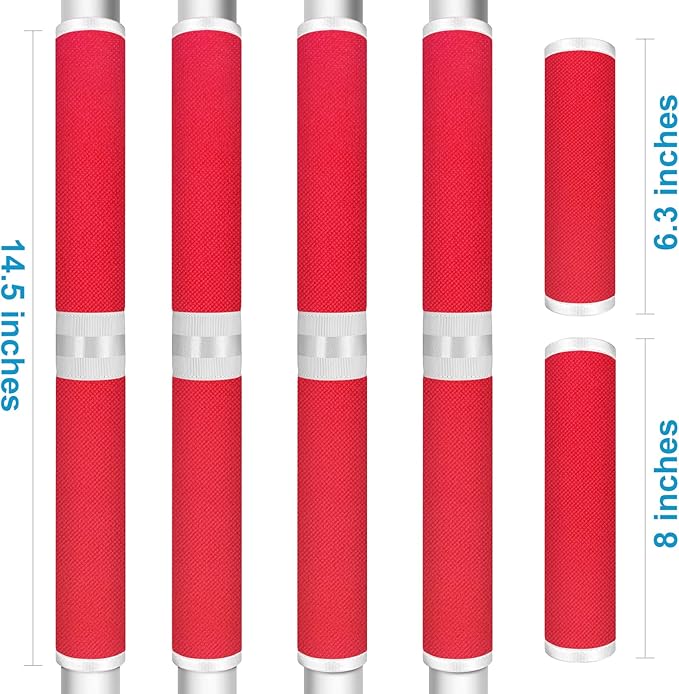 Refrigerator Door Handle Covers, Set of 6, Keep Your Kitchen Appliance Clean from Food Stains, Smudges, Drips, Oil, Washable and Form-Fitting, Protector for Fridge, Ovens, Dishwashers(Red)
