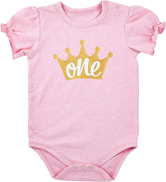 Stephan Baby baby-girls Av2023-stephan Baby St Birthday Snapshirtstyle Diaper Cover Available in Designs One-4ebcee0a