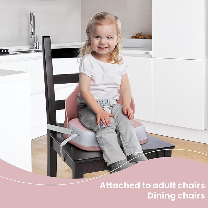 UBRAVOO Baby Booster Seats, Portable High Chairs for Babies and Toddlers, HighChair for Baby from 6 Months to 3 Years, Sitting Up to 15 kg (Pink)