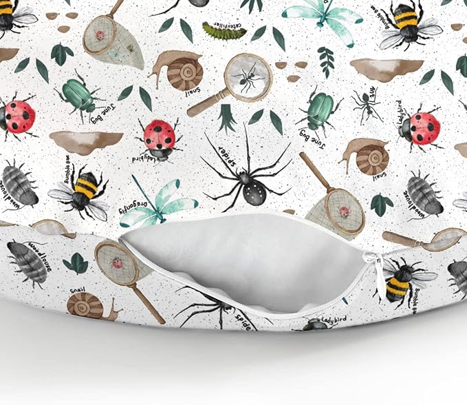 Hunt Baby Nursing Pillow Covers for Boy Girl Bees Snails Dragonflies Nursing Slipcovers for Breastfeeding Pillows Outdoors Explore Soft Stretchy Removable Cover for Newborn Infant