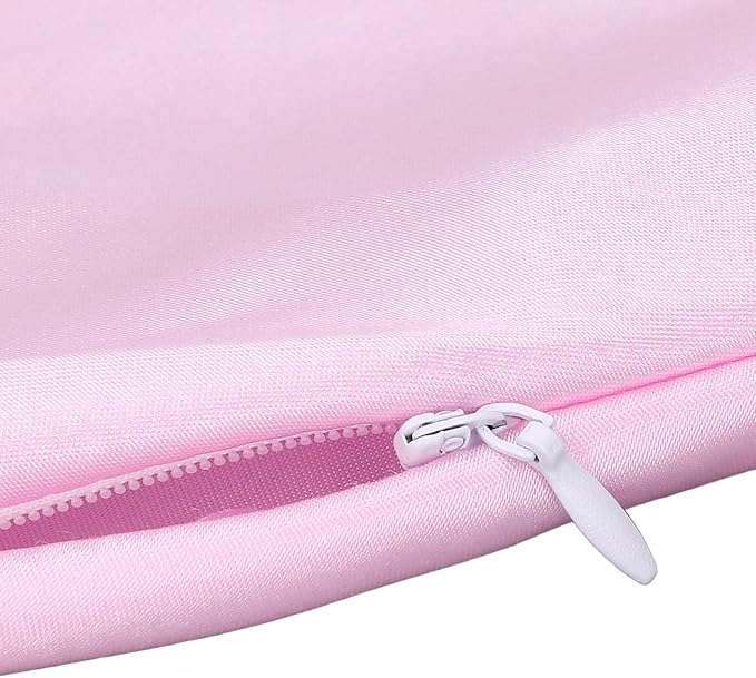 Satin Nursing Pillow Cover,Soft Washable Breathable,Protect for Baby Hair and Skin, Breastfeeding Pillow Slipcover for Feeding (Roseate)