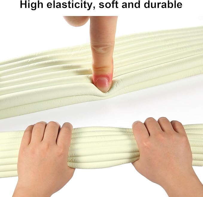 Upgraded Baby Proofing Edge Corner Protector,16.4ft Edge Guards Padding with 3M Adhesive, Extra-Wide Soft Rubber Foam Padding, Furniture, Sharp Edge Safety Corner Edge Bumper Guard-Cream