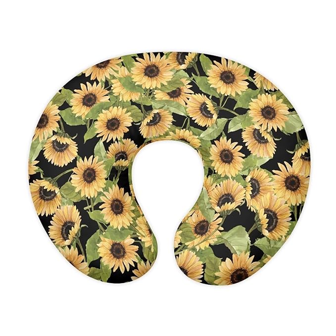Sunflower Ultra Soft Baby Nursing Pillow Cover with Hidden Zipper Comfortable Durable Breastfeeding Pillow Replacement Cover for Baby Girls Boys Shower Gift